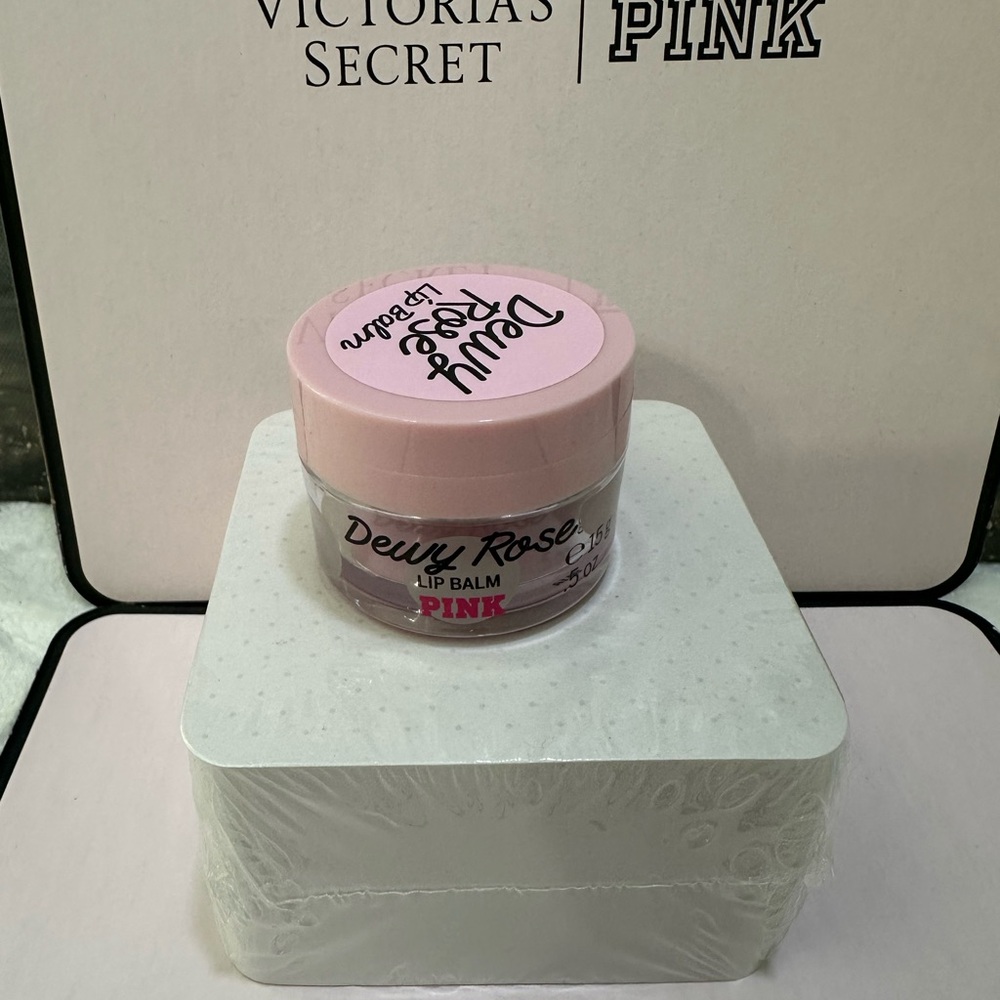 New Sealed Victorias Secret Pink Dewy Rose Lip Balm Pot